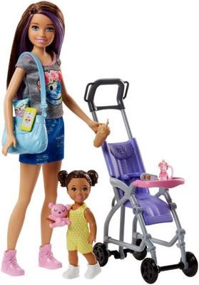 Barbie Skipper Babysitters Playset con Passegginot