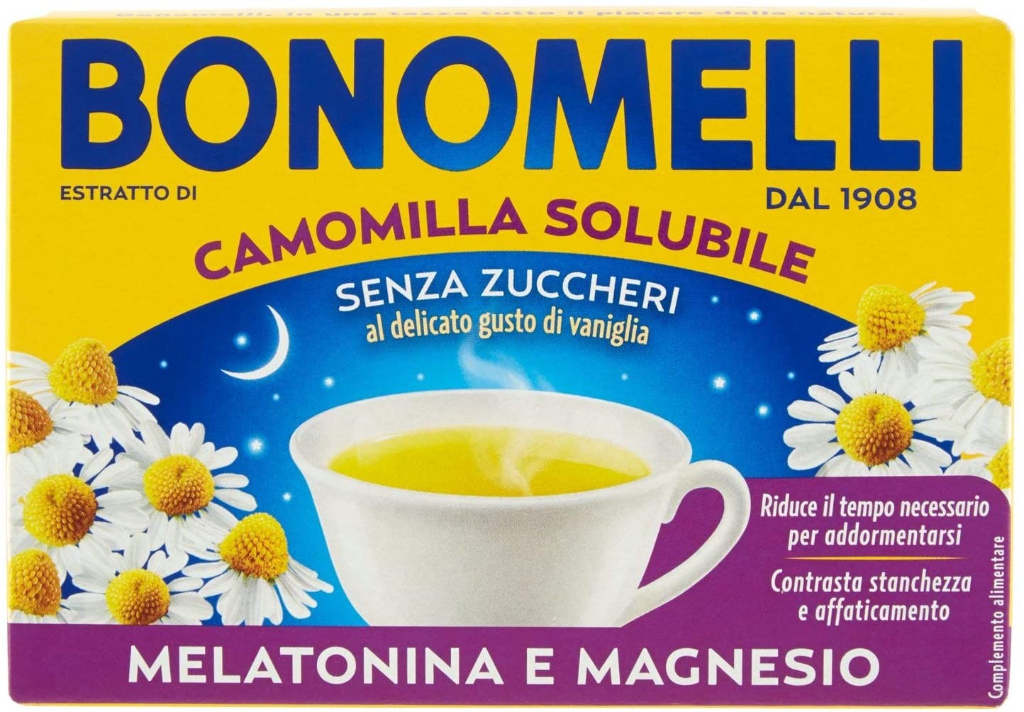 Camomilla Solubile con Melatonina e Magnesio Senza Zuccheri - MammacheTest