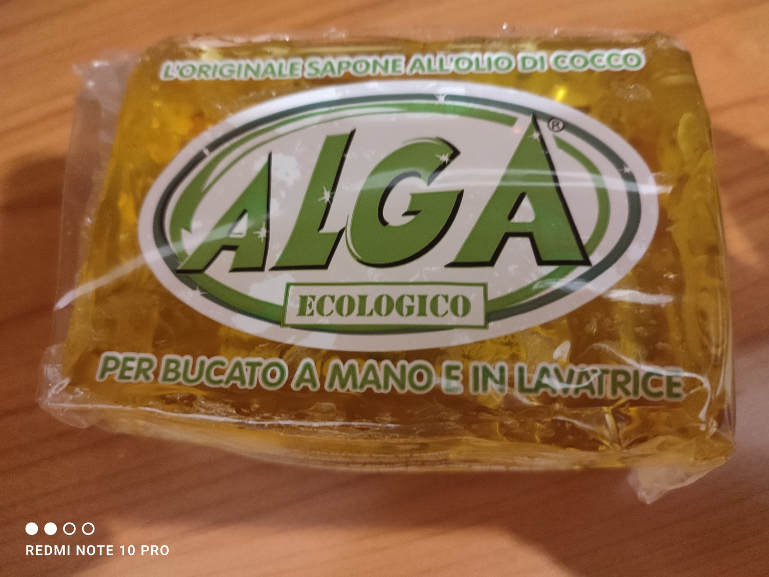 Sapone Alga ecologico biodegradabile all'olio di cocco per bucato