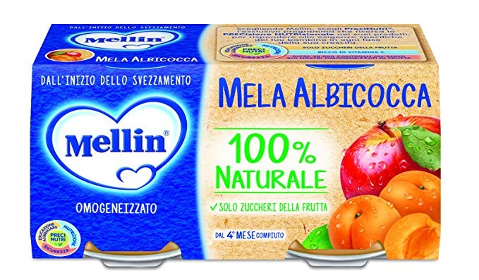 Omogeneizzato di Albicocca con Mela 100% Naturale